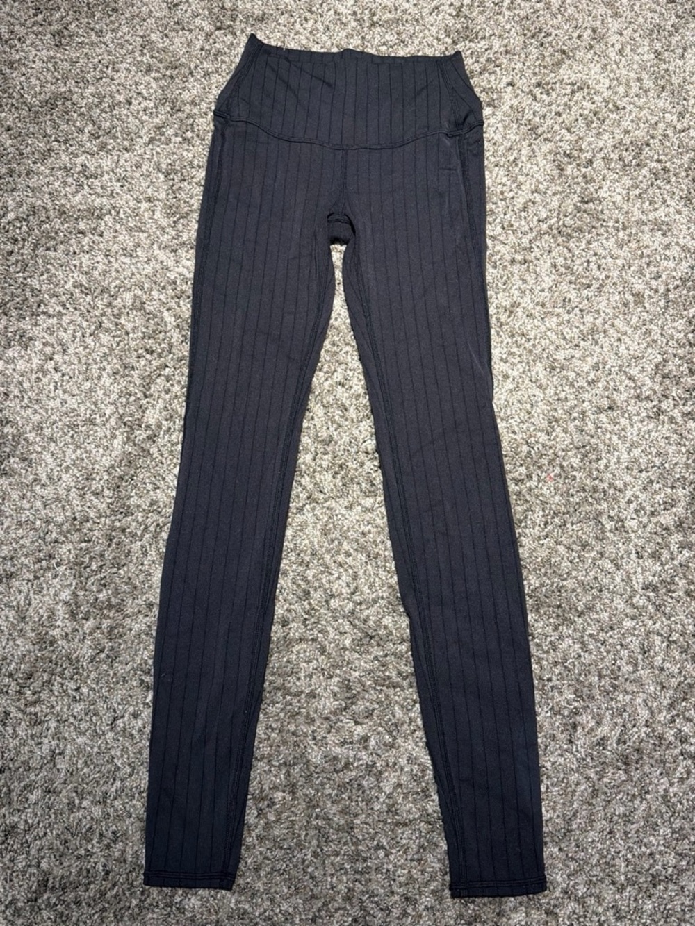 ALO Yoga Black Ribbed High-Waist Leggings